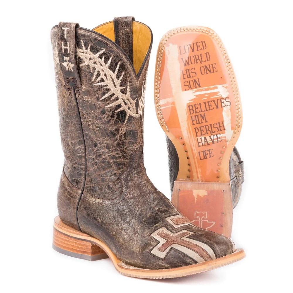 Tin Haul Women’s My Savior / Bible Verse Square Toe Boots